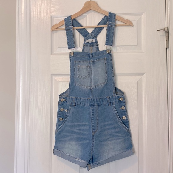 Love Tree Pants - Denim Overall Shorts